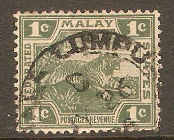 Federated Malay States 1904 1c Green - Die I. SG28.