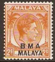Malaya (BMA) 1945 2c Orange. SG2.
