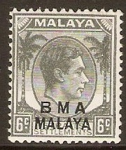 Malaya (BMA) 1945 6c Grey. SG6.