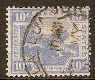 Federated Malay States 1922 10c Bright blue. SG65.