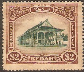 Kedah 1921 $2 Myrtle and brown. SG38.