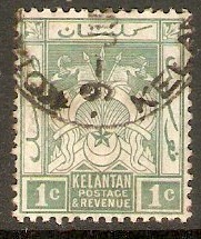 Kelantan 1921 1c Dull green. SG14. - Click Image to Close