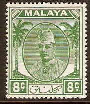 Kelantan 1951 8c Green. SG68.