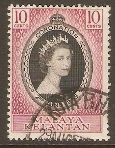 Kelantan 1953 10c Coronation Stamp. SG82.