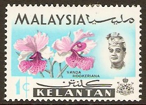 Kelantan 1965 1c Orchid Series. SG103.