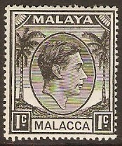 Malacca 1949 1c Black. SG3.