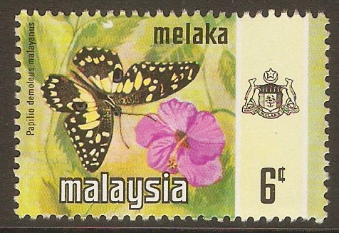 Malacca 1971 6c Butterfly series. SG73. - Click Image to Close