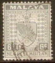 Negri Sembilan 1935 6c Grey. SG28.