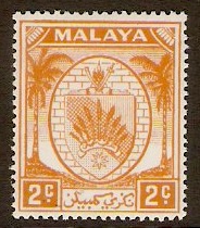 Negri Sembilan 1949 2c Orange. SG43.