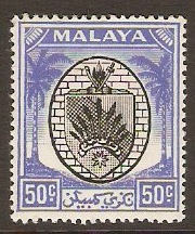 Negri Sembilan 1949 50c Black and blue. SG59.