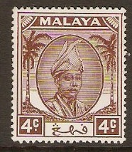 Pahang 1950 4c Brown. SG56.