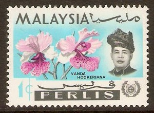 Perlis 1965 1c Orchids series. SG41.