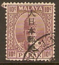 Perak 1942 10c Dull purple. SGJ196. - Click Image to Close