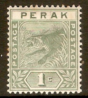 Perak 1892 1c Green. SG61. - Click Image to Close