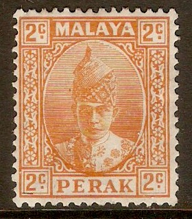 Perak 1938 2c Orange. SG105b. - Click Image to Close