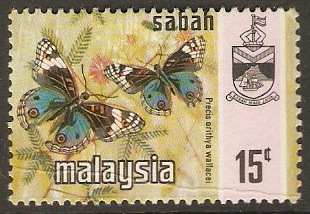 Sabah 1971 15c Butterfly Series. SG437.