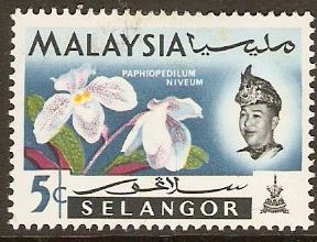 Selangor 1965 5c Orchid Series. SG138.