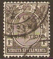 Straits Settlements 1922 1c Black. SG250.