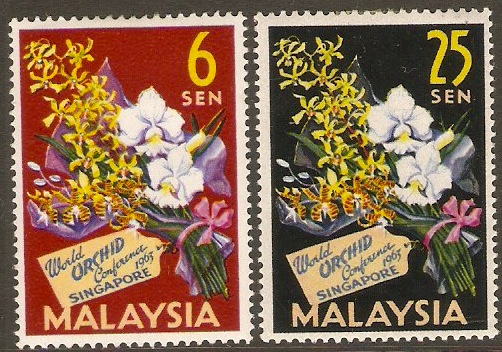Malaysia 1963 Orchid Conference Set. SG4-SG5.