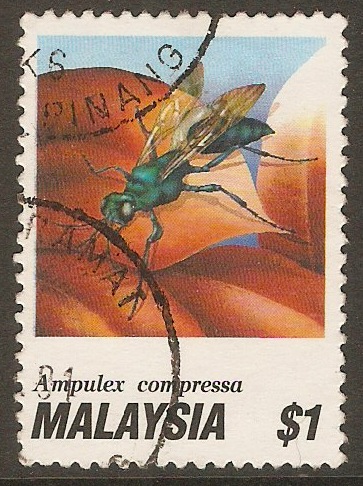 Malaysia 1991 $1 Insect series. SG460. - Click Image to Close