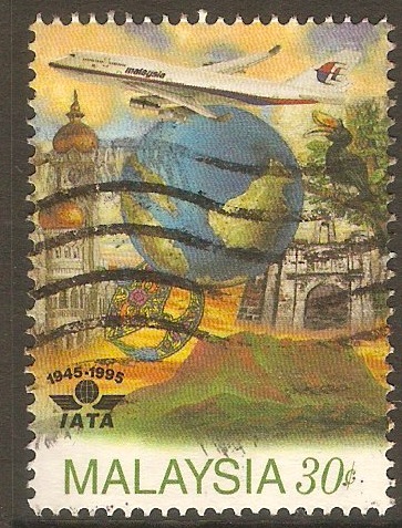 Malaysia 1995 30c IATA Anniversary series. SG581. - Click Image to Close