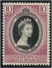 Perak 1953 Coronation Stamp. SG149.