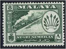 Negri Sembilan 1957 8c. Myrtle-Green. SG72.