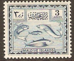 Maldives 1952 3l Blue. SG30.