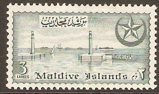 Maldives 1956 3l Slate. SG33.
