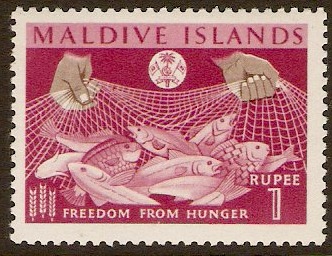 Maldives 1963 1r Freedom from Hunger Series. SG124.