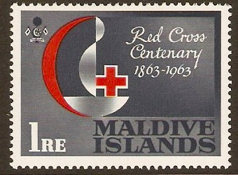 Maldives 1963 1r Red Cross Series. SG128.