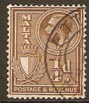 Malta 1930 d Brown. SG193.