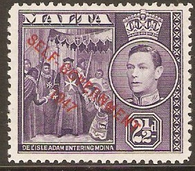 Malta 1948 2d Dull violet. SG239.