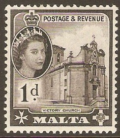 Malta 1956 1d Black. SG268.