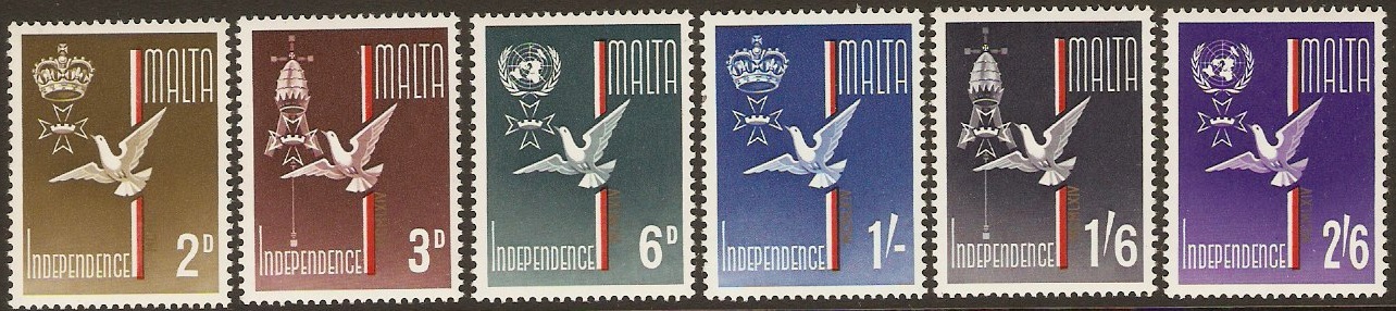 Malta 1964 Independence Set. SG321-SG329.