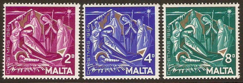 Malta 1964 Christmas Stamps. SG327-SG329.