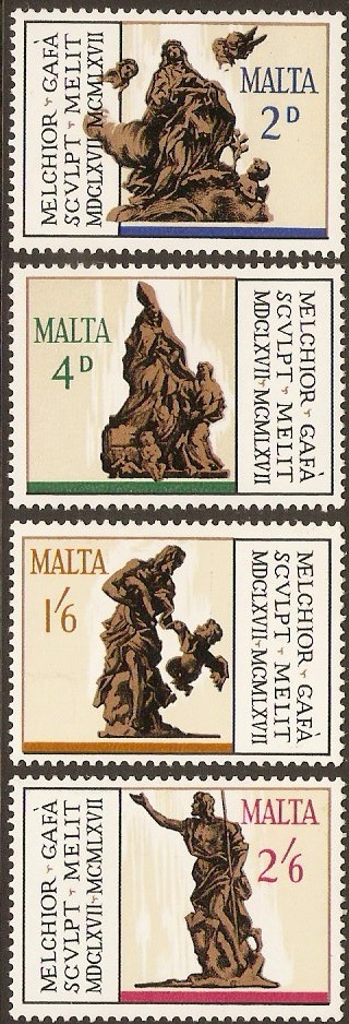 Malta 1967 Melchior Gafa Commemoration. SG385-SG388.