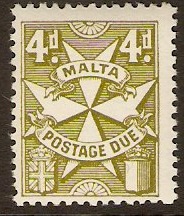 Malta 1967 4d Yellow-olive. SGD38.