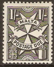 Malta 1967 1s black. SGD40.
