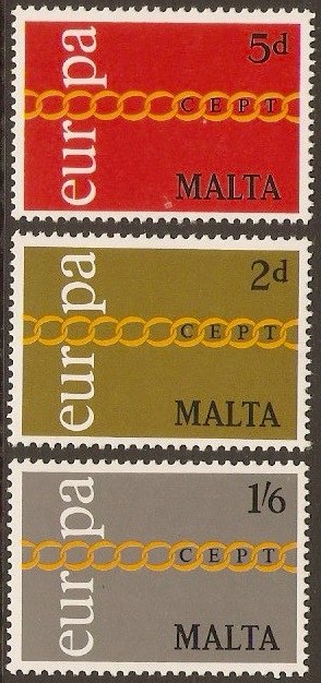 Malta 1971 Europa Stamps. SG449-SG451.