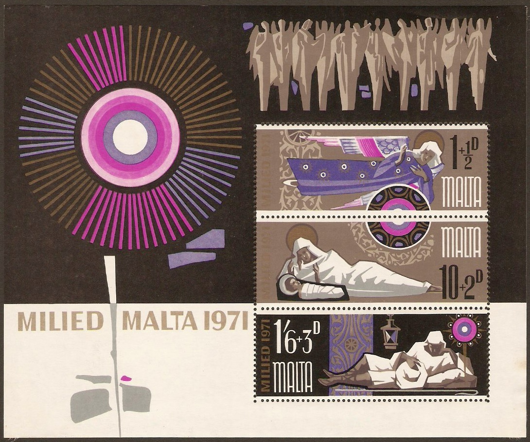 Malta 1971 Christmas Sheet. SGM463.