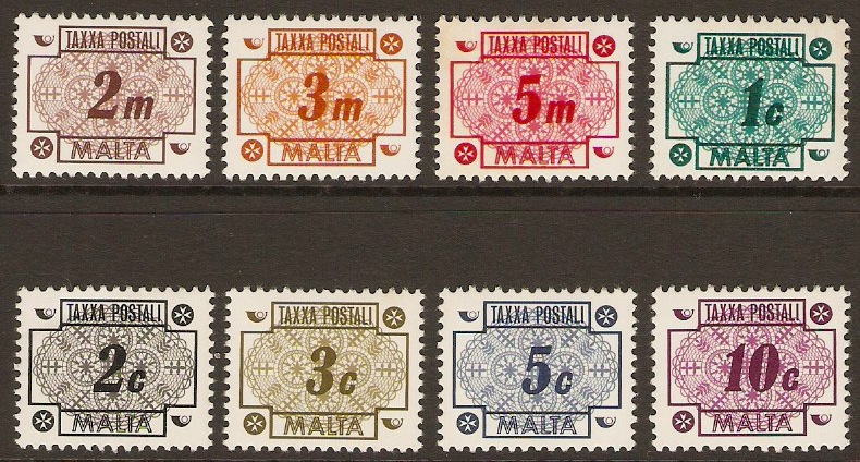 Malta 1973 Postage Due Set. SGD42-SGD49.