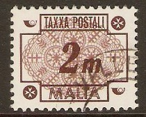 Malta 1973 2m Brown and red Postage Due. SGD42.