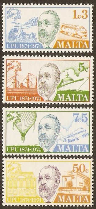 Malta 1974 UPU Centenary Set. SG527-SG530.