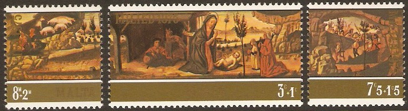 Malta 1975 Christmas Stamps. SG549-SG551.
