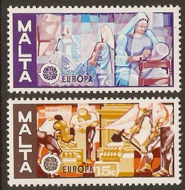 Malta 1976 Europa Stamps. SG562-SG563.