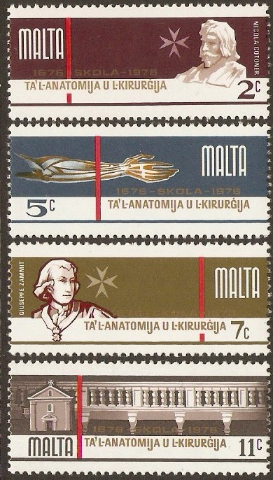 Malta 1976 Anatomy School Anniversary. SG564-SG567.