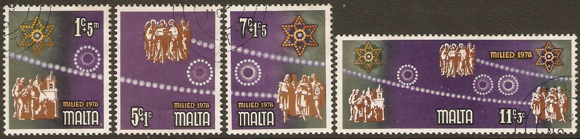 Malta 1978 Christmas Stamps Set. SG611-SG614.