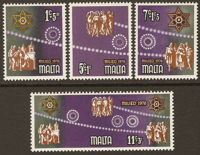 Malta 1978 Christmas Stamps. SG611-SG614.