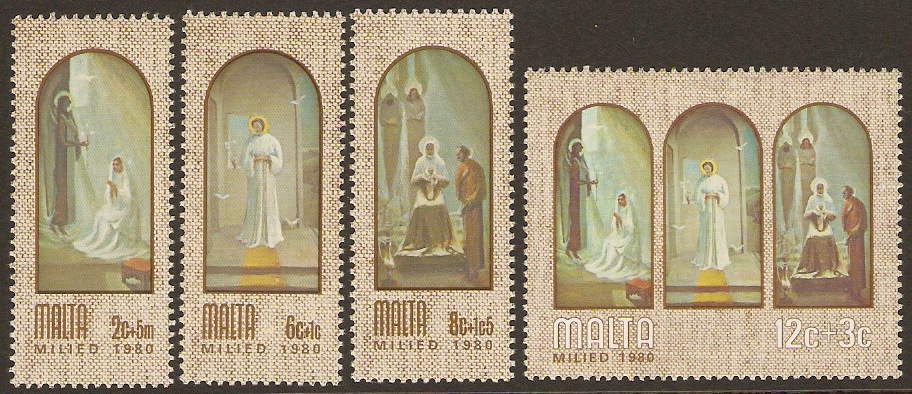 Malta 1980 Christmas Stamps. SG648-SG651.